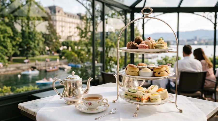 Pavillon, Baur au Lac, Afternoon Tea in Zürich